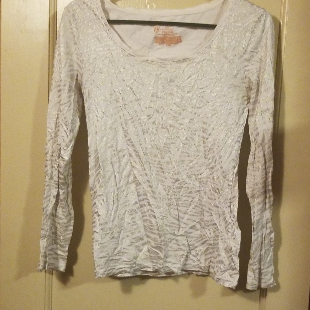 Zebra print no boundries medium white and silver